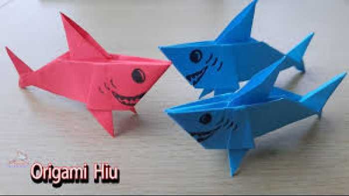 VIDEO: Cara Membuat Lipat Kertas Origami Ikan Hiu