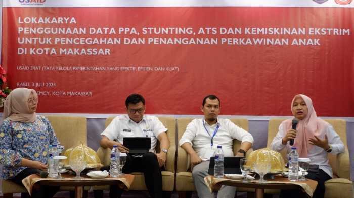 USAID ERAT dan Pemkot Makassar Gelar Lokakarya Data Cegah Perkawinan Anak