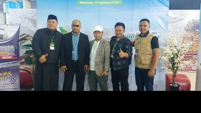 Jemaah Noor Abika Tour Berangkakan 354 Jamaah Umrah, Sekaligus Terbang Perdana Citilink dari Makassar ke Jeddah  