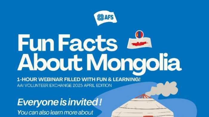 Fun Facts About Mongolia Volunteer Exchange Webinar Mengajak Peserta Menjelajahi Keunikan Mongolia