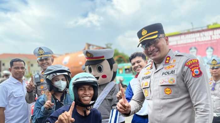 Asmo Sulsel Dukung Polres Gowa Bagikan Helm Gratis, Demi Keselamatan Berkendara