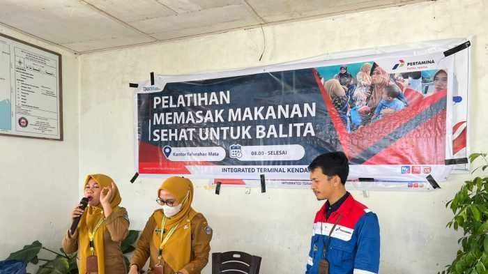 Emak-emak Kelurahan Mata Belajar Masak Sehat untuk Balita Bareng Pertamina Patra Niaga