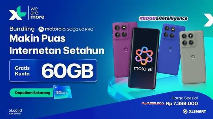 Beli OPPO Reno14 dan Motorola Edge 60 Pro Bundling XLSMART, Bonus Kuota 60GB Setahun