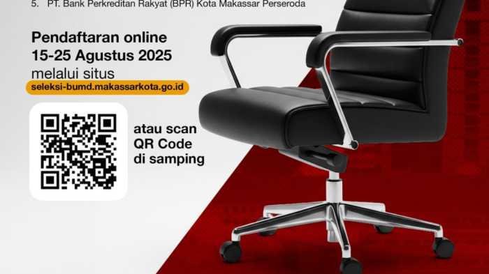 Pemkot Makassar Buka Seleksi Direksi dan Dewas BUMD, Ini Cara Daftar dan Berkas yang Dibutuhkan