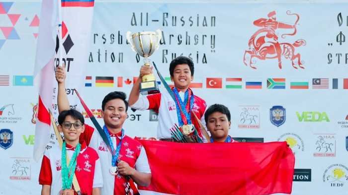 Putra Bupati Maros Ikut Antar Timnas Indonesia Peringkat Dua Lomba Panah Berkuda di Rusia