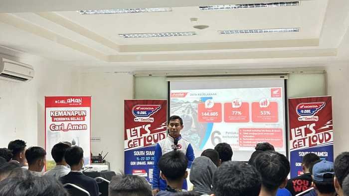 Asmo Sulsel Gelar Edukasi Safety Riding bagi Supporter Honda DBL 2025 di Makassar