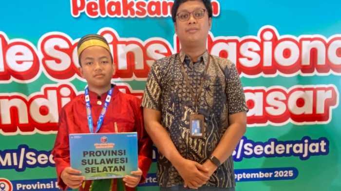 Hebat! Siswa SMP Telkom Makassar Mas Al Kallie Mannaf Juara 1 OSN 2025 IPS