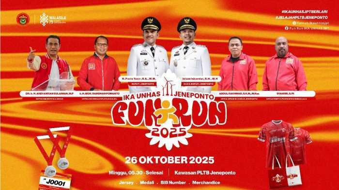 Nikmati View Keren PLTB Sambil Ikut FUN RUN IKA Unhas Jeneponto