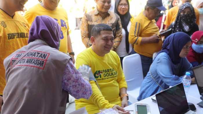 Munafri Hadiri Pasar Murah dan Pemeriksaan Kesehatan Gratis Golkar