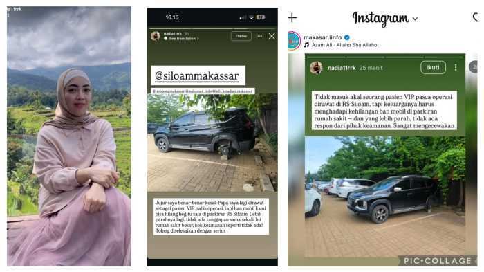 VIRAL Ban Belakang Mobil Hilang Saat Parkir di RS Siloam Makassar