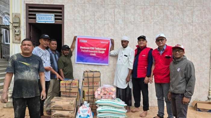 Telkomsel Salurkan Bantuan Sosial dan Percepat Pemulihan Jaringan di Aceh, Sumatera Utara, dan Sumatera Barat