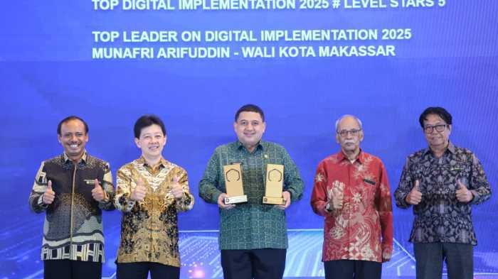 Pemkot Makassar Raih Golden Trophy Top Digital 2025, Munafri Arifuddin Dianugerahi Top Leader on Digital Implementation