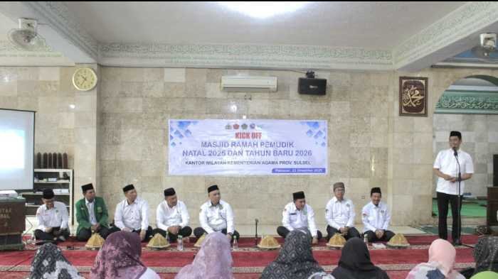 Dimana Singgah selama Nataru 2026? Kemenag Sulsel Siapkan 37 Masjid Ramah Lintas Agama