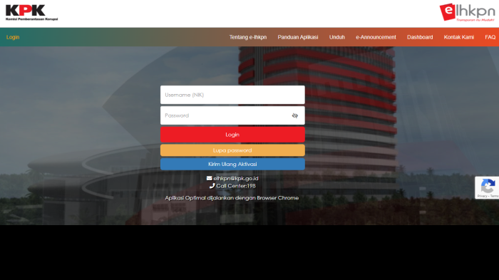 Panduan Lengkap Penggunaan e-LHKPN, Mulai Login hingga Pelaporan Harta