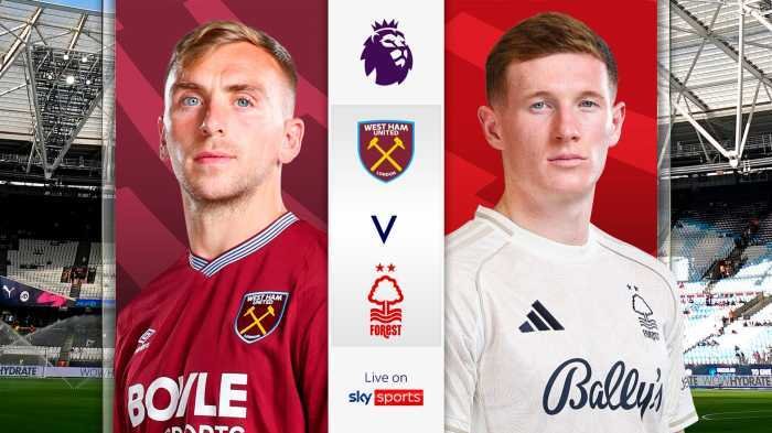 West Ham vs Nottingham Forest: Prediksi Skor, Jadwal Pertandingan, dan Siaran Langsung Liga Inggris