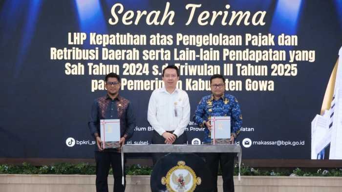 BPK Serahkan LHP Kepatuhan Pajak, Pemkab Gowa Siap Berbenah 