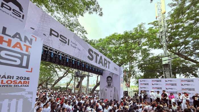 Kaesang dan Rusdi Masse Hadiri Jalan Sehat PSI
