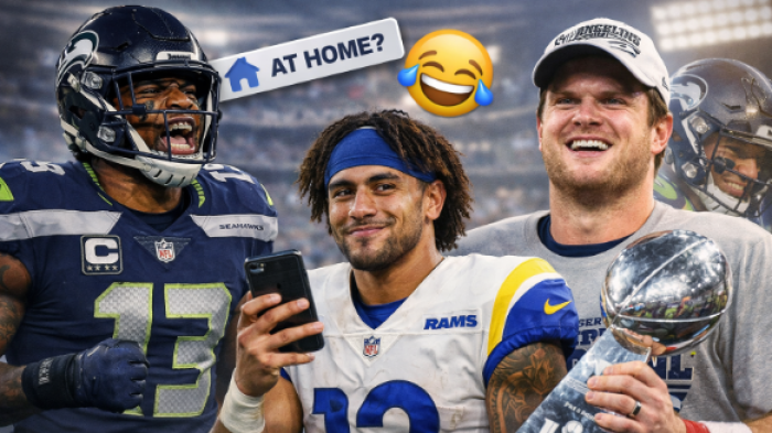 Ernest Jones Semprot Puka Nacua Usai Ejek Sam Darnold di Super Bowl