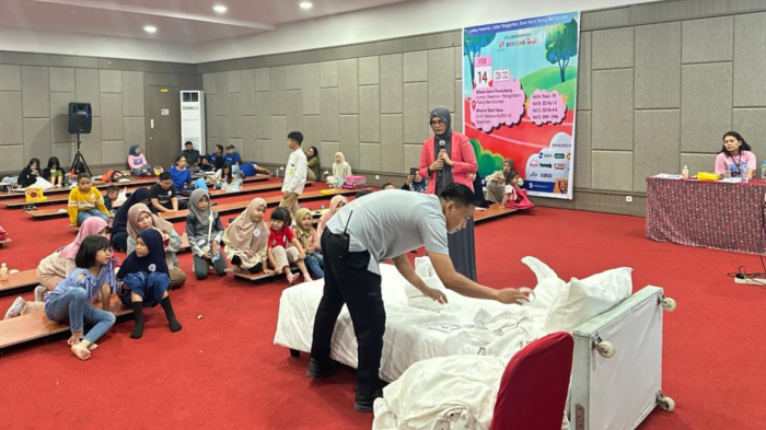 Bocah Ikut Lomba Menggambar dan Mewarnai di Swiss-belinn Panakkukang, Sekaligus Belajar Keuangan