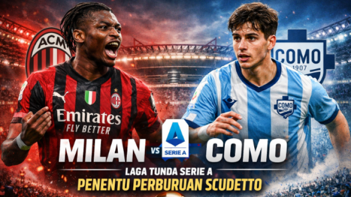 Milan vs Como: Laga Tunda Serie A Jadi Penentu Perburuan Scudetto Rossoneri