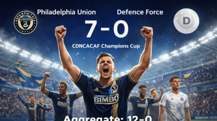 Philadelphia Union Hancurkan Defence Force 7-0, Lolos ke Babak Berikut CONCACAF Champions Cup dengan Agregat 12-0