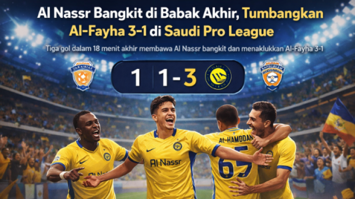 Al Nassr Bangkit di Babak Akhir, Tumbangkan Al-Fayha 3-1 di Saudi Pro League