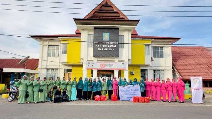 Tripika Marioriawa Bersama PKK, Bhayangkari, dan Persit Gelar Aksi Sosial Ramadan