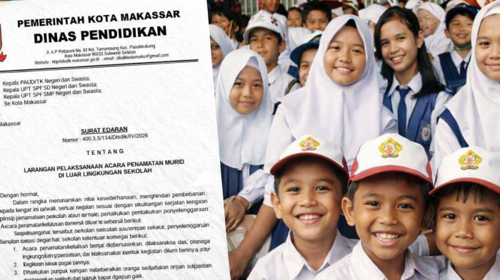 Disdik Makassar Larang Perpisahan Siswa PAUD/TK, SD, dan SMP di Luar Sekolah