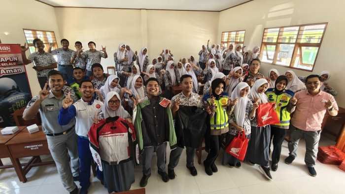 Asmo Sulsel Gandeng Polres Gowa dan Jasa Raharja, Perkuat Edukasi Safety Riding di SMAN 10 Gowa