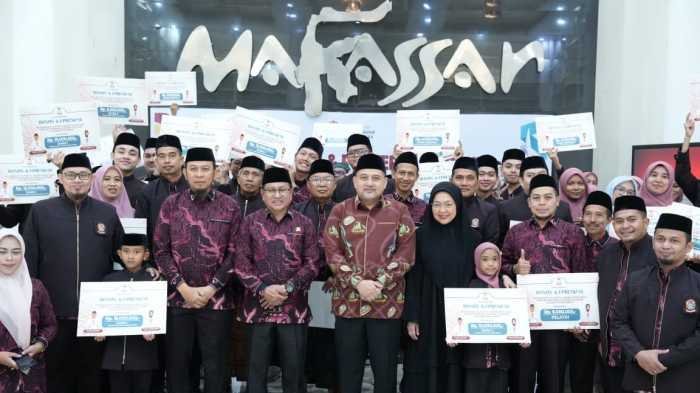 Sabet 47 Juara di MTQ Sulsel, Kafilah Makassar Diguyur Bonus oleh Munafri Arifuddin