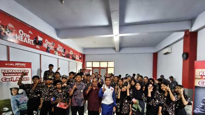 Siswa SMK Tri Tunggal 45 Makassar Diajak Terapkan Budaya Cari Aman