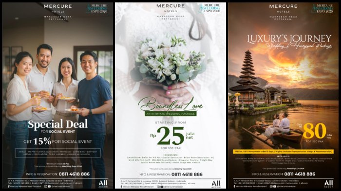 Mercure Makassar Nexa Pettarani Gelar Wedding Expo 2026 di TSM, Banjir Promo Harga Mulai Rp25 Juta