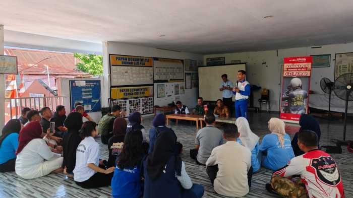 Dukung Kampung Pancasila, Asmo Sulsel Edukasi Safety Riding Warga Pannampu