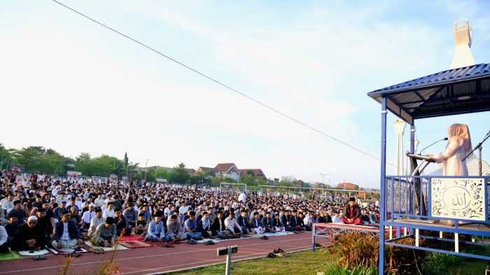 Salat Iduladha di RTH Syekh Yusuf, Bupati Gowa Tekankan Kepedulian Sosial