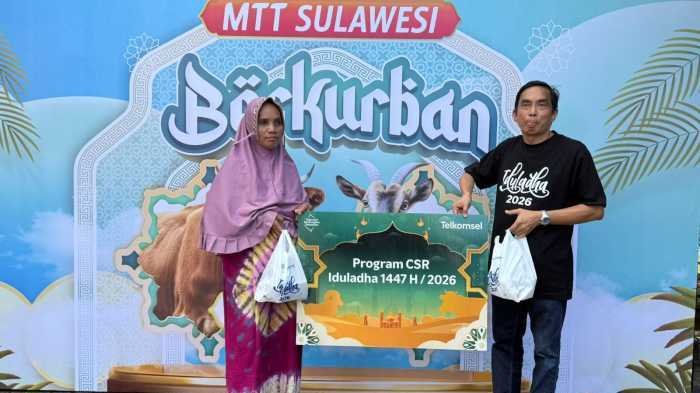 Telkomsel Salurkan 590 Hewan Kurban Iduladha 1447 H untuk 40 Ribu Penerima Manfaat, 71 Ekor di Pamasuka