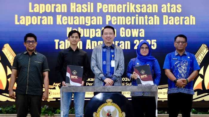 Pemkab Gowa Raih Opini WTP Ke-14 Kalinya dari BPK RI