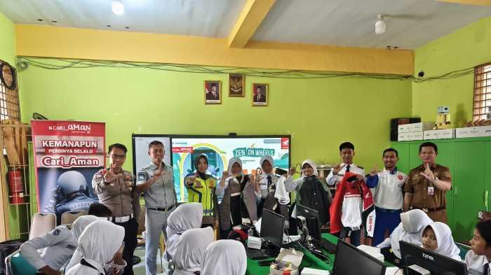 Asmo Sulsel, Polres Gowa dan Jasa Raharja Edukasi Keselamatan Berkendara bagi 50 Siswa SMPN 1 Gowa