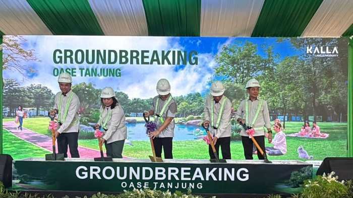 KALLA Land Groundbreaking Perumahan di Area Tanjung Makassar, Green Township Green Township Lengkap Area Olahraga dan Lintasan Lari