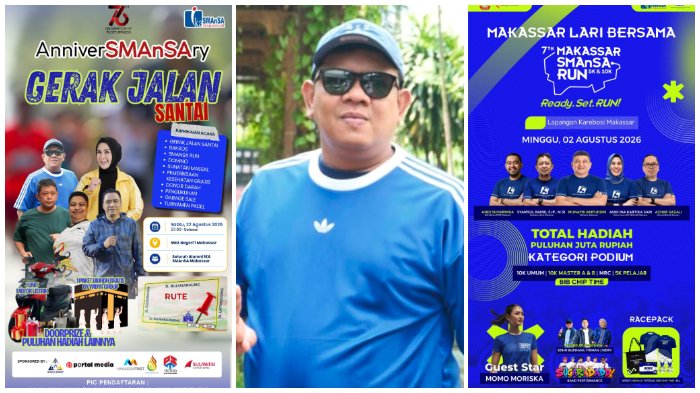 IKA SMANSA Makassar Semarakkan HUT ke-76, Gelar SMAnSA Run dan Gerak Jalan Santai