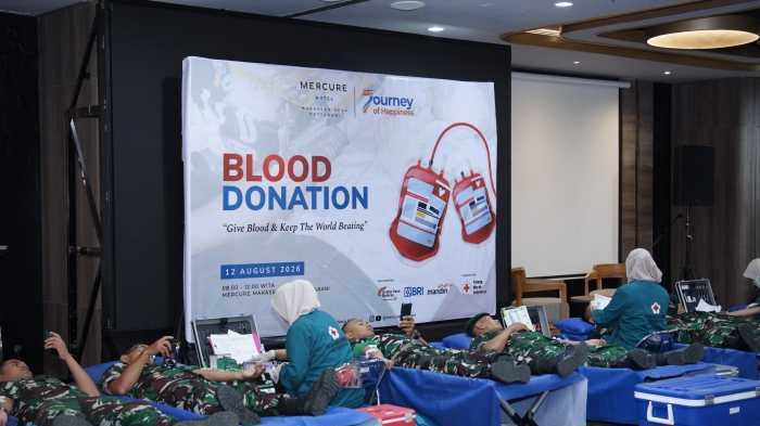 Mercure Makassar Nexa Pettarani Rayakan 7 Tahun dengan Donor Darah, Kumpulkan 134 Kantong