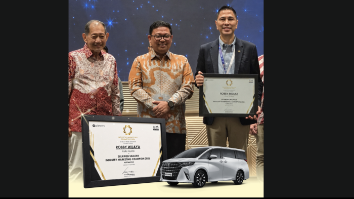 CEO Kalla Toyota Robby Wijaya Raih Sulsel Industry Marketing Champion 2026 Kategori Otomotif