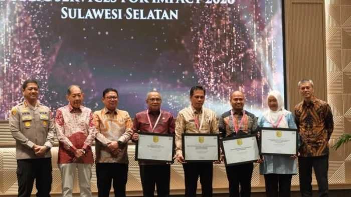 Lontara+ Antar Diskominfo Makassar Raih Penghargaan Public Service of the Year Sulsel 2026