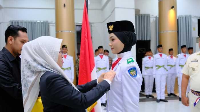 70 Paskibraka Gowa Dikukuhkan, Siap Jalankan Tugas pada HUT RI ke-81