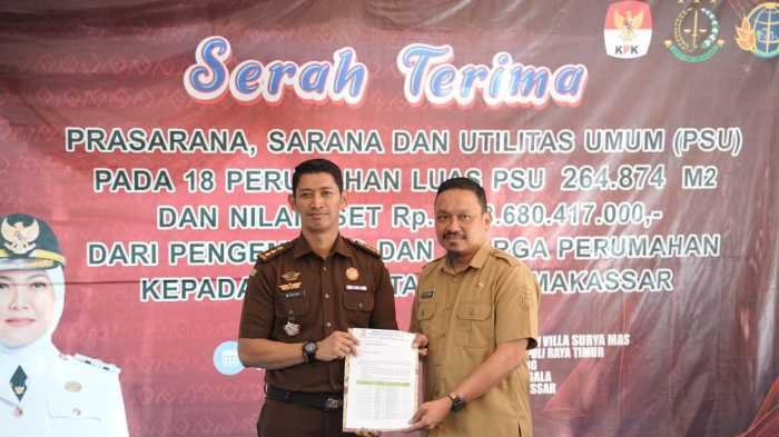 Sudah 221 Perumahan Serahkan PSU ke Pemkot Makassar, Nilai Aset Capai Rp6,93 Triliun