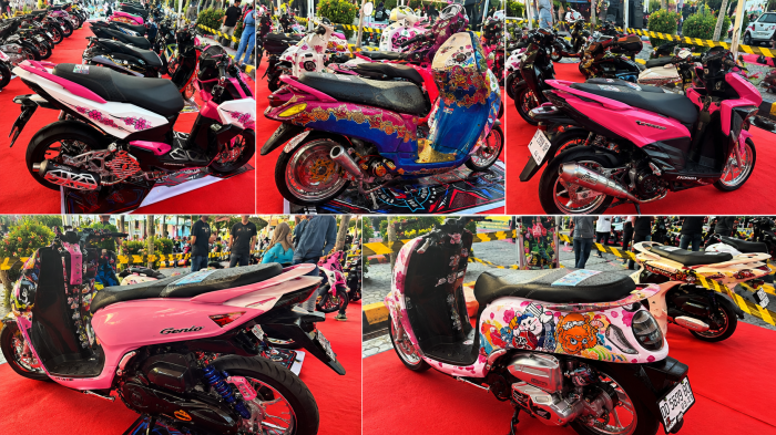 Aneka Motor Modifikasi Warna Pink Meriahkan Honda Modif Contest 2026 di Grand Mall Maros