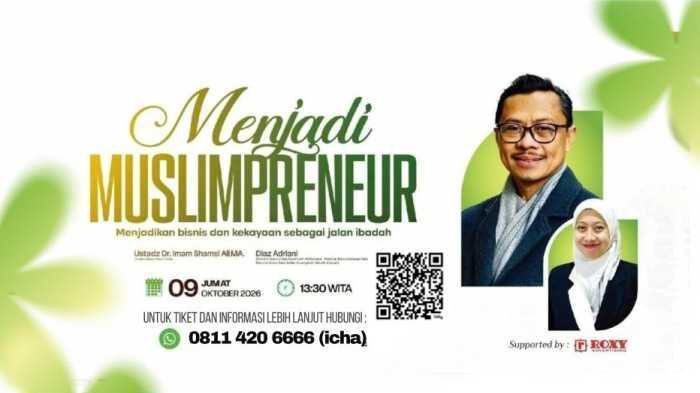 Yuk Ikut Seminar Muslimpreneur Bareng Imam Shamsi Ali, Bakal Bahas Harta dan Kesuksesan dalam Islam