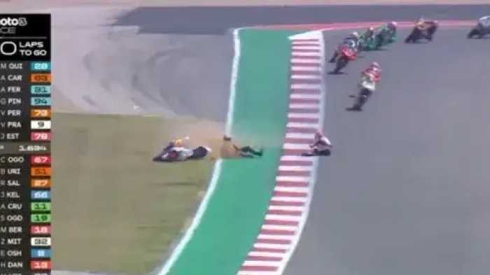 Curhat Veda Ega Usai Crash di Moto3 GP Amerika, Akui Terlalu Agresif