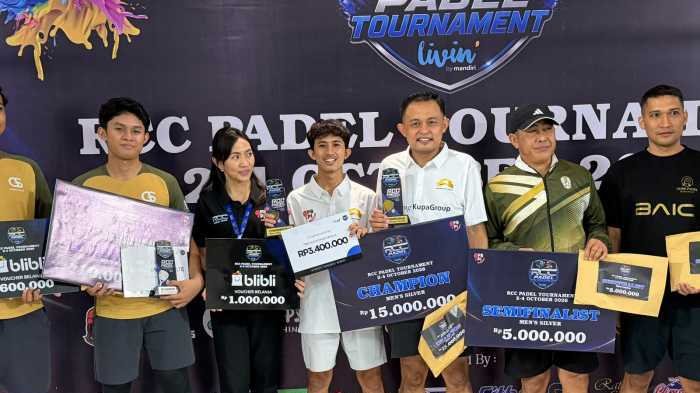Benteng Kupa Raih Gelar Juara Men’s Silver Padel RCC, Bawa Pulang Rp15 Juta