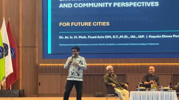 Kepala Distaru Makassar Fuad Azis Ingatkan Mahasiswa Arsitektur Unismuh Makassa, Desain Bangunan Harus Sesuai Kebutuhan Masyarakat