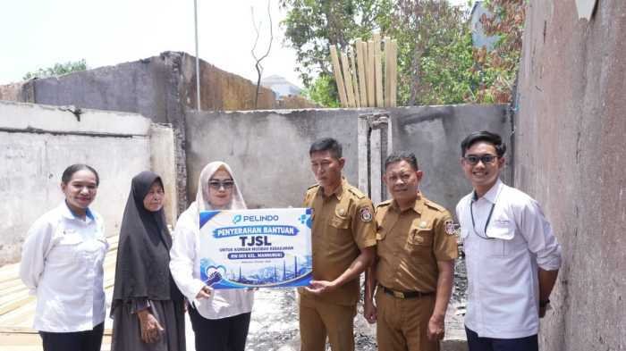 Pelindo Regional 4 Salurkan Bantuan Material Bangunan untuk Korban Kebakaran di Mannuruki